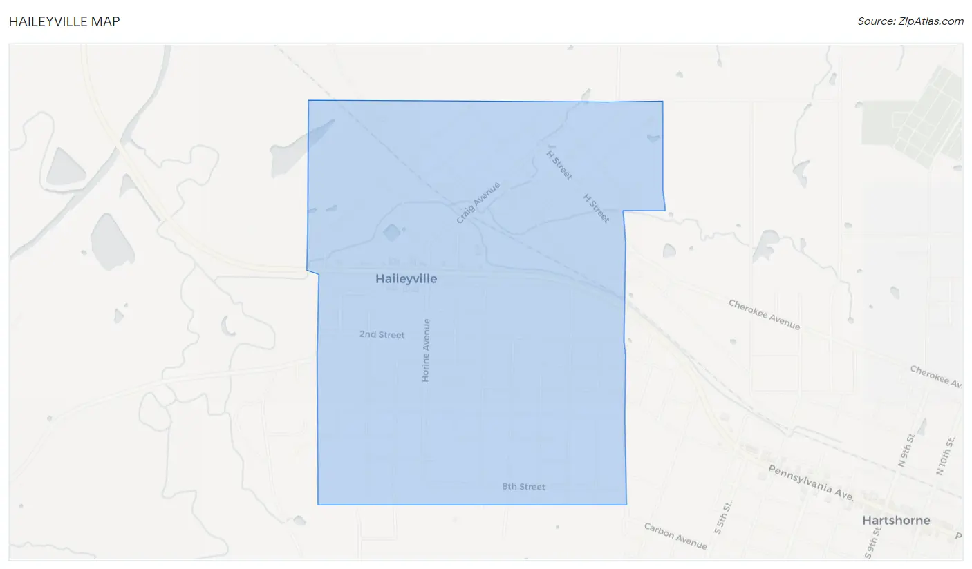 Haileyville Map
