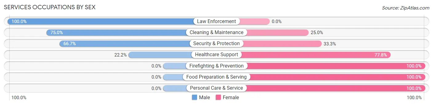 Services Occupations by Sex in Haileyville