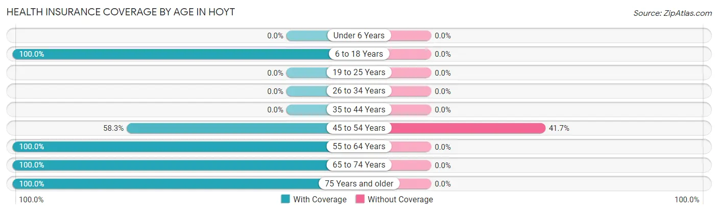 Health Insurance Coverage by Age in Hoyt