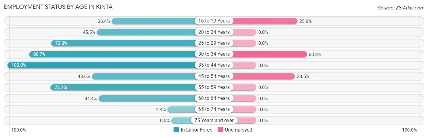 Employment Status by Age in Kinta