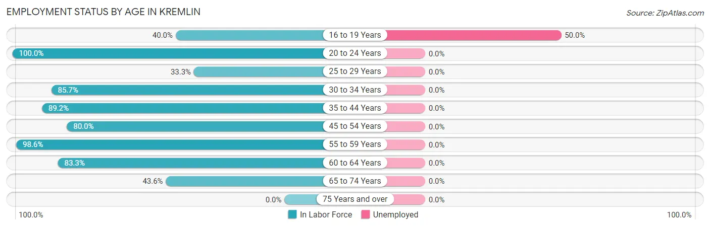Employment Status by Age in Kremlin