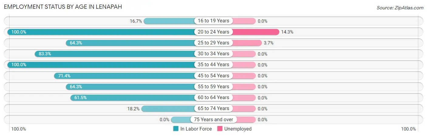 Employment Status by Age in Lenapah