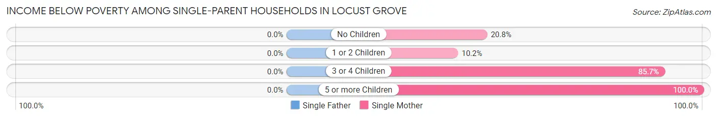 Income Below Poverty Among Single-Parent Households in Locust Grove