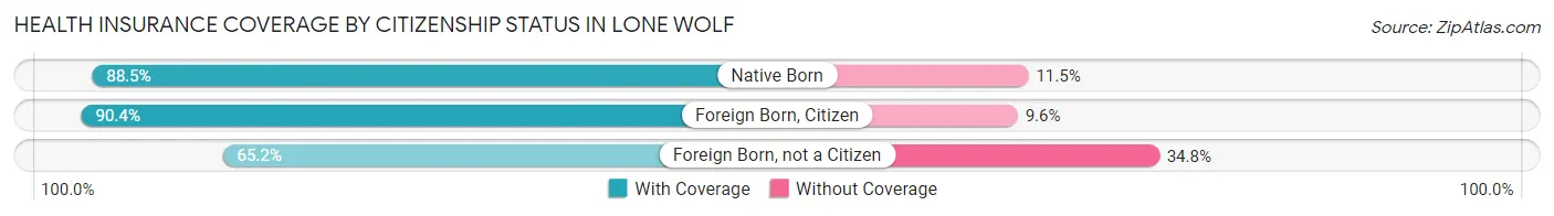 Health Insurance Coverage by Citizenship Status in Lone Wolf