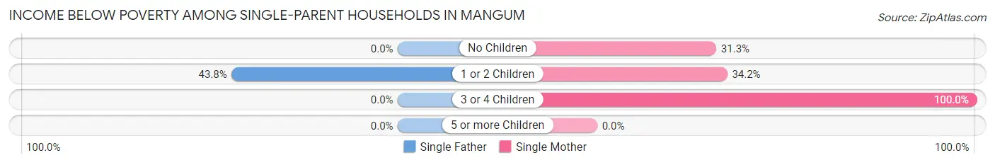Income Below Poverty Among Single-Parent Households in Mangum