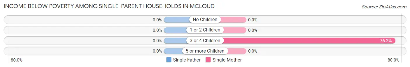 Income Below Poverty Among Single-Parent Households in Mcloud