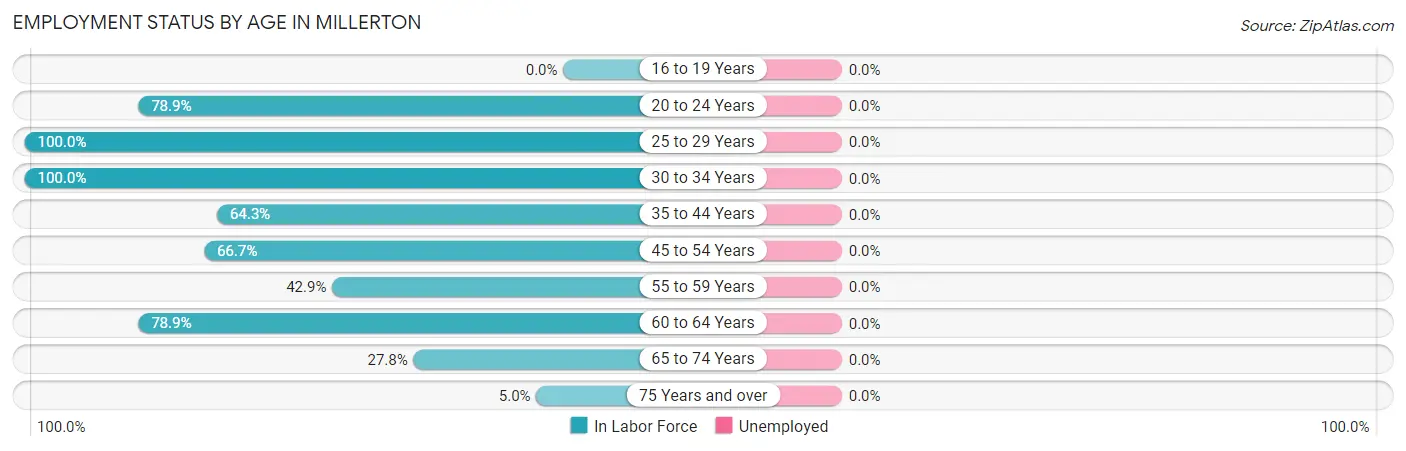 Employment Status by Age in Millerton