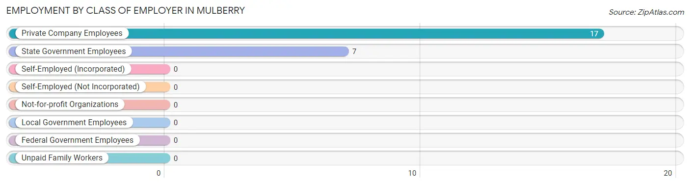 Employment by Class of Employer in Mulberry