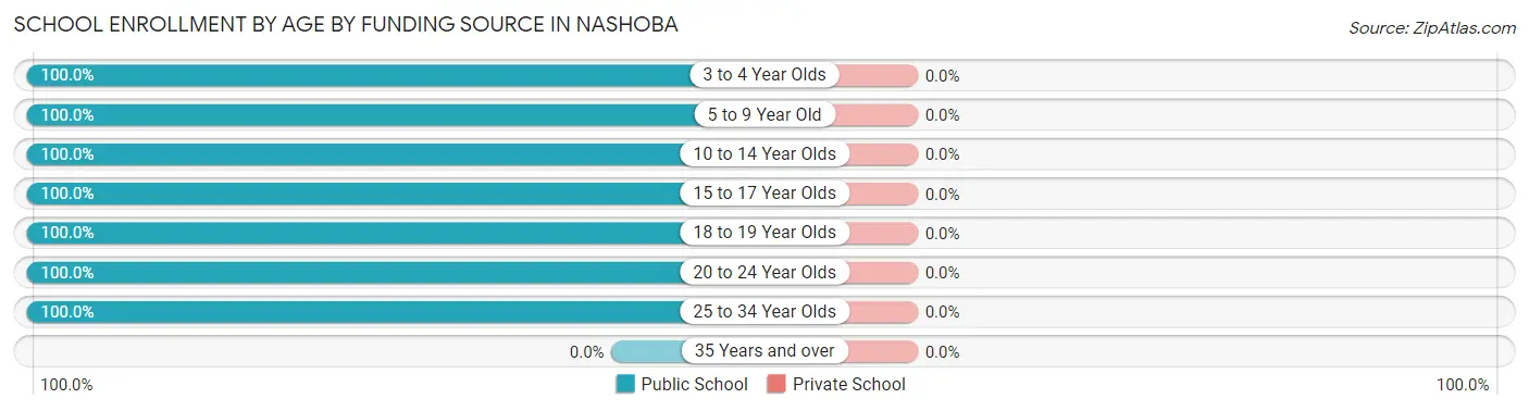 School Enrollment by Age by Funding Source in Nashoba
