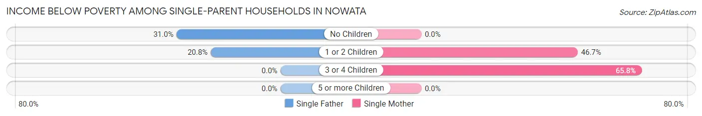 Income Below Poverty Among Single-Parent Households in Nowata