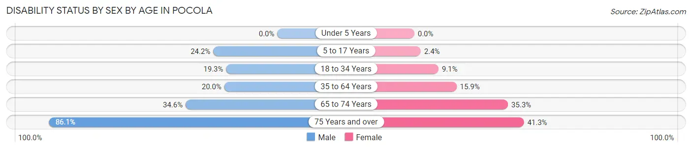 Disability Status by Sex by Age in Pocola