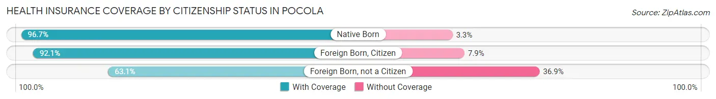Health Insurance Coverage by Citizenship Status in Pocola