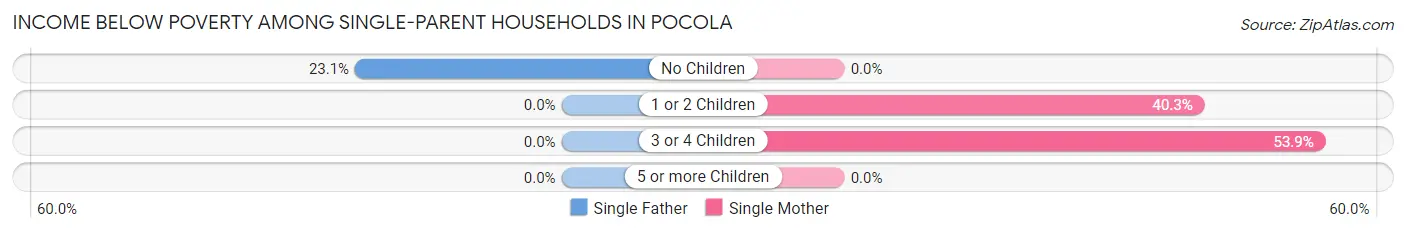Income Below Poverty Among Single-Parent Households in Pocola