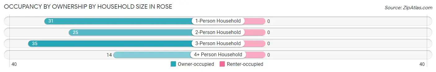 Occupancy by Ownership by Household Size in Rose