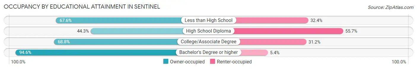 Occupancy by Educational Attainment in Sentinel