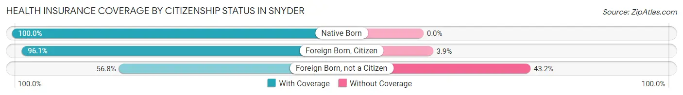 Health Insurance Coverage by Citizenship Status in Snyder
