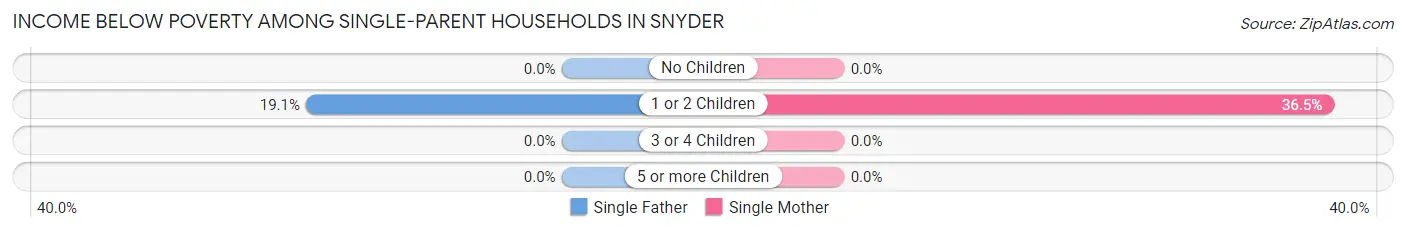 Income Below Poverty Among Single-Parent Households in Snyder