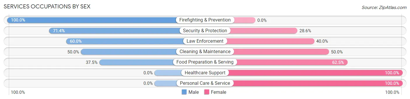 Services Occupations by Sex in Talala