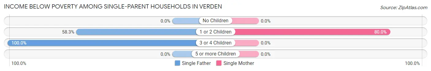 Income Below Poverty Among Single-Parent Households in Verden