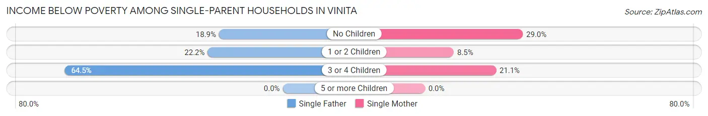 Income Below Poverty Among Single-Parent Households in Vinita