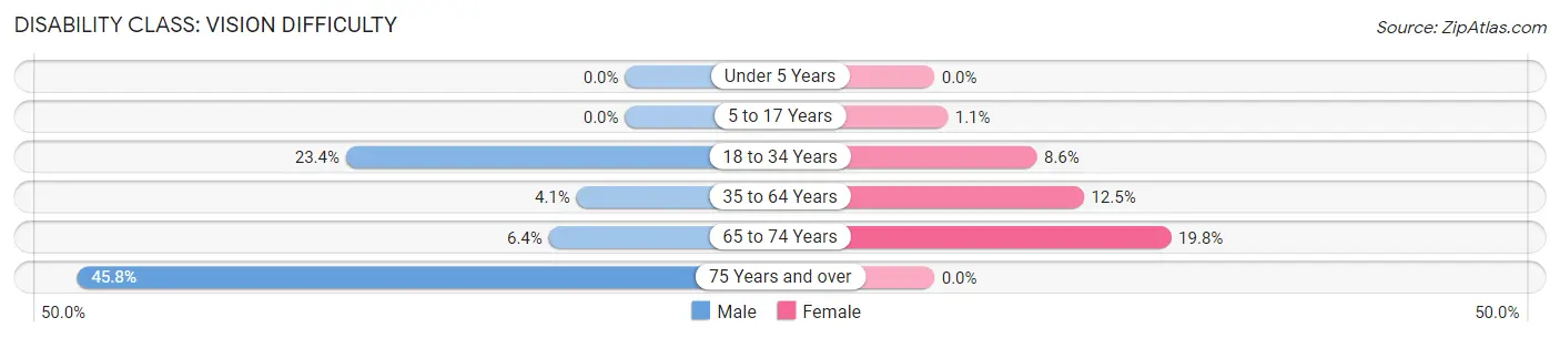 Disability in Walters: <span>Vision Difficulty</span>