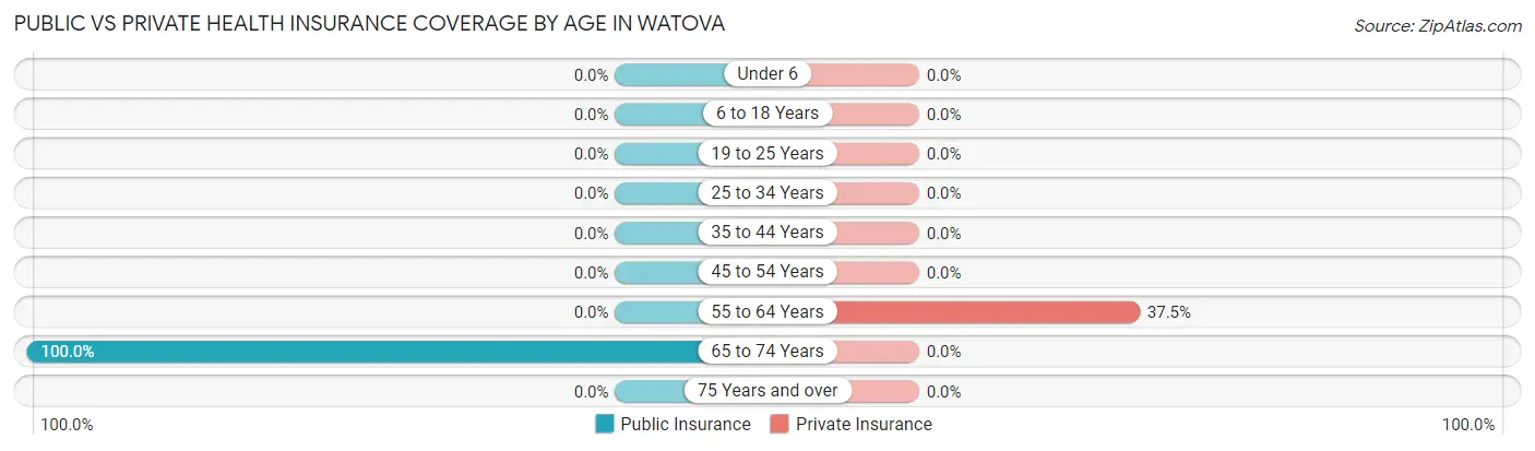Public vs Private Health Insurance Coverage by Age in Watova