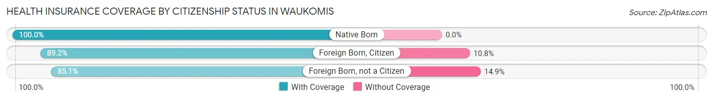 Health Insurance Coverage by Citizenship Status in Waukomis