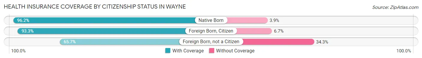 Health Insurance Coverage by Citizenship Status in Wayne