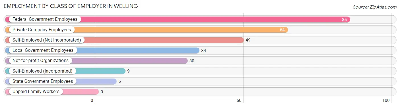 Employment by Class of Employer in Welling