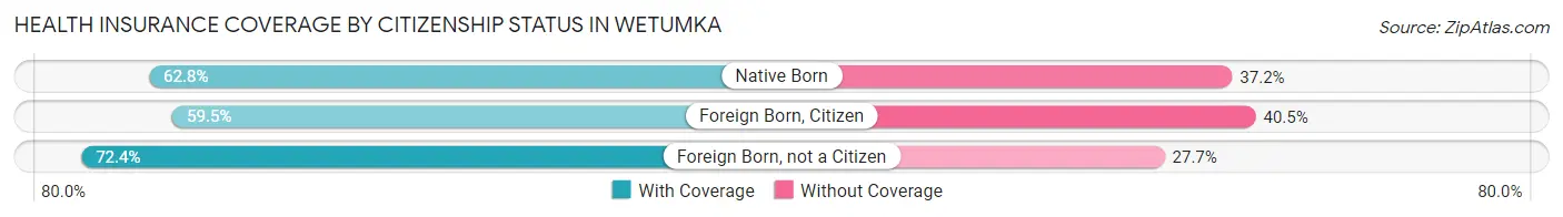 Health Insurance Coverage by Citizenship Status in Wetumka