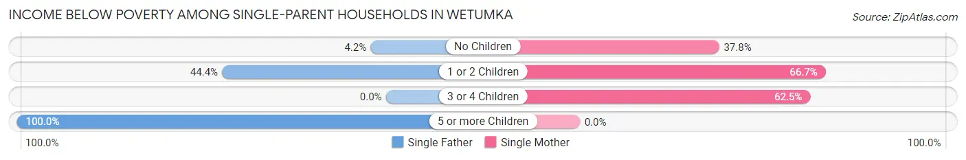 Income Below Poverty Among Single-Parent Households in Wetumka