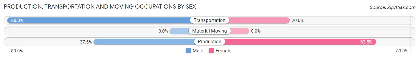 Production, Transportation and Moving Occupations by Sex in Wister