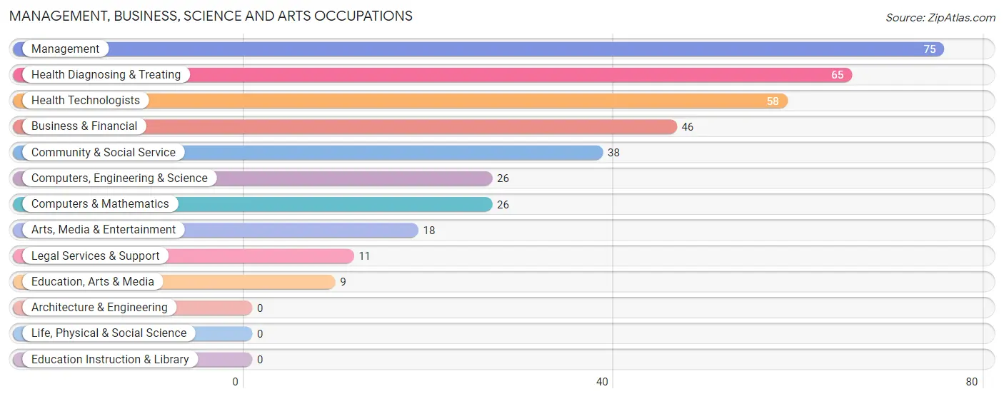 Management, Business, Science and Arts Occupations in Boring