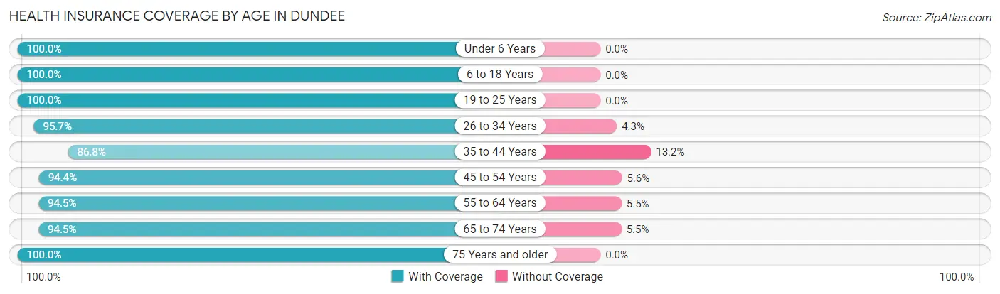 Health Insurance Coverage by Age in Dundee