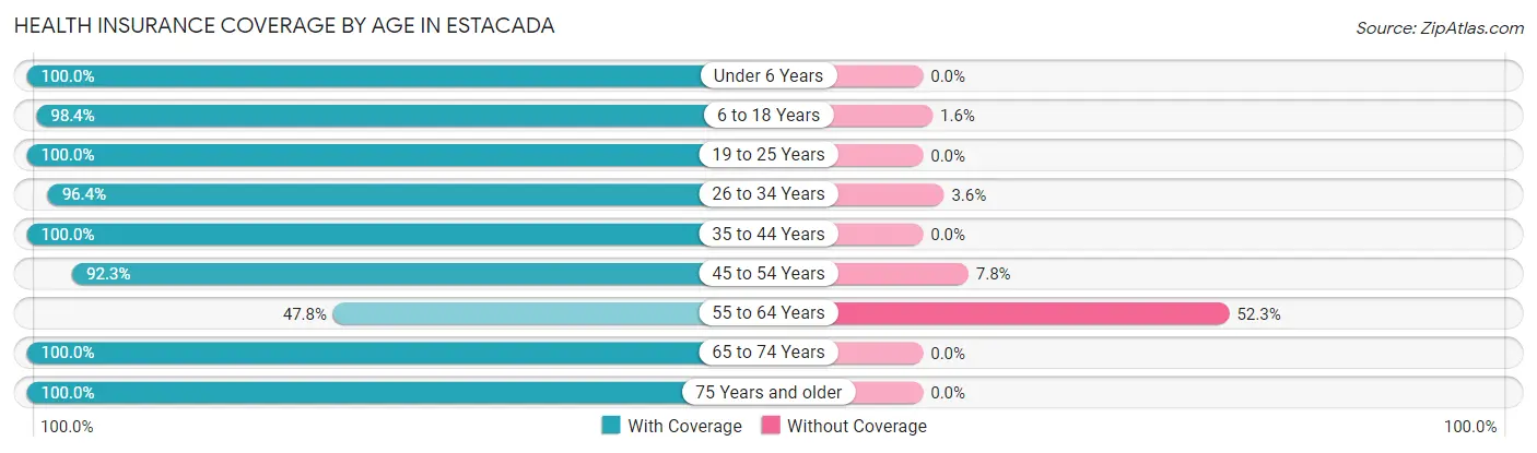 Health Insurance Coverage by Age in Estacada