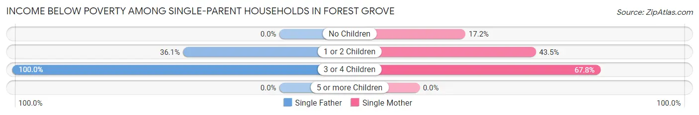 Income Below Poverty Among Single-Parent Households in Forest Grove