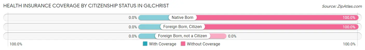 Health Insurance Coverage by Citizenship Status in Gilchrist