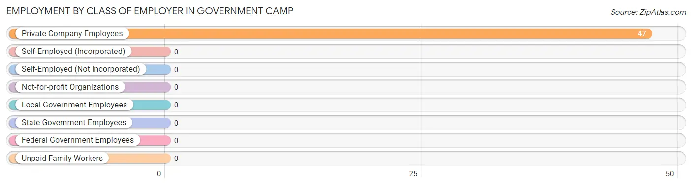 Employment by Class of Employer in Government Camp