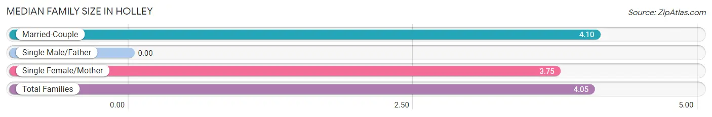 Median Family Size in Holley