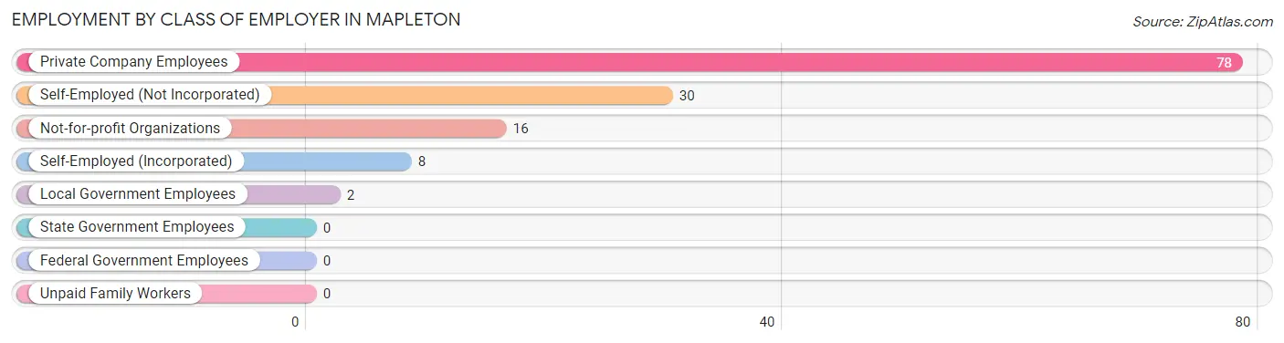 Employment by Class of Employer in Mapleton