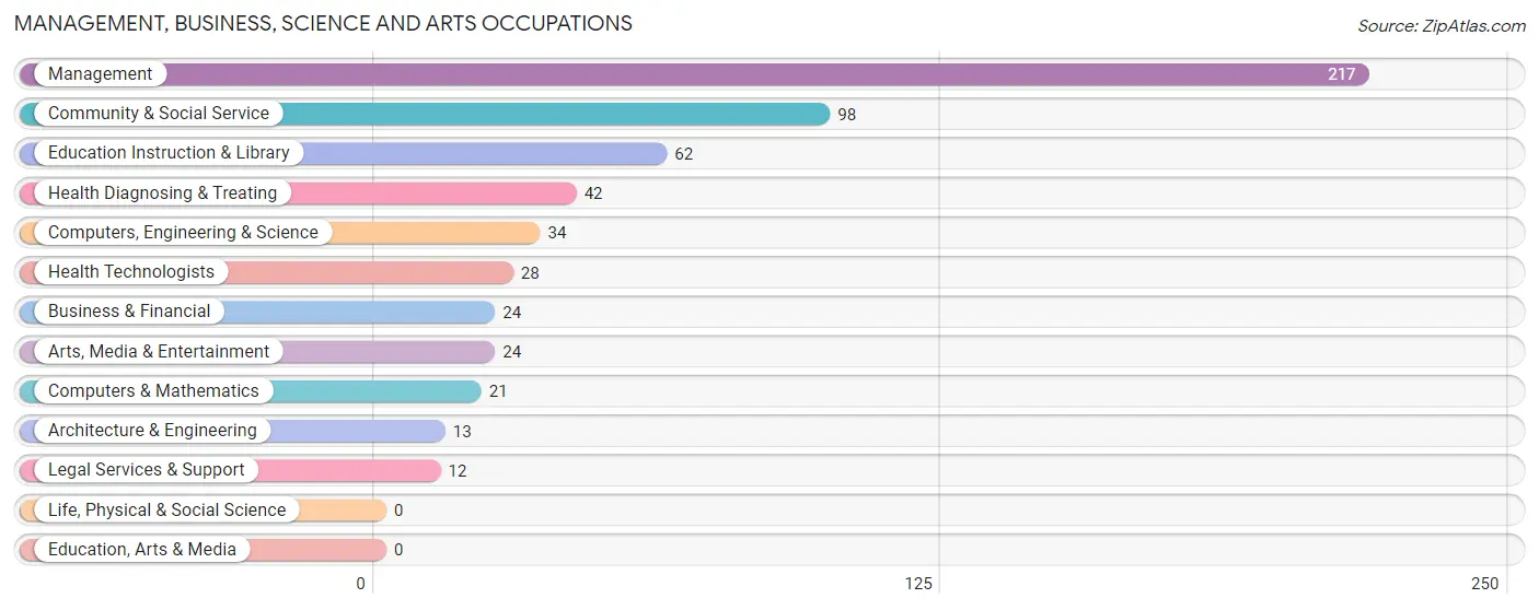 Management, Business, Science and Arts Occupations in Mulino