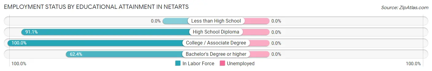 Employment Status by Educational Attainment in Netarts