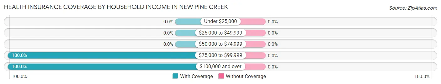 Health Insurance Coverage by Household Income in New Pine Creek