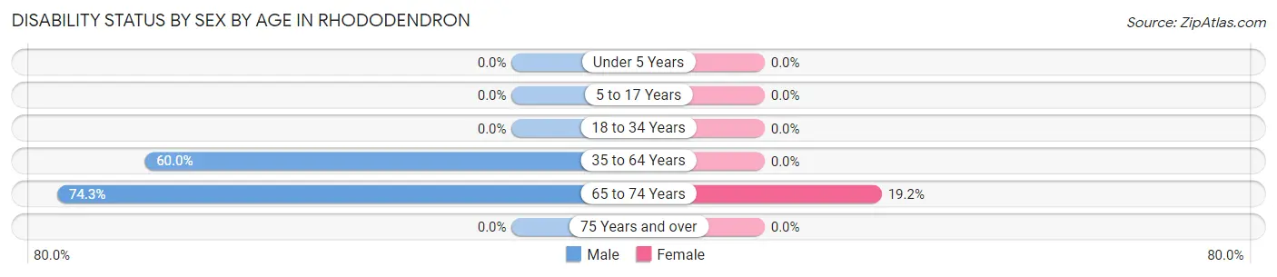 Disability Status by Sex by Age in Rhododendron