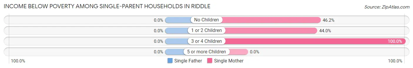 Income Below Poverty Among Single-Parent Households in Riddle