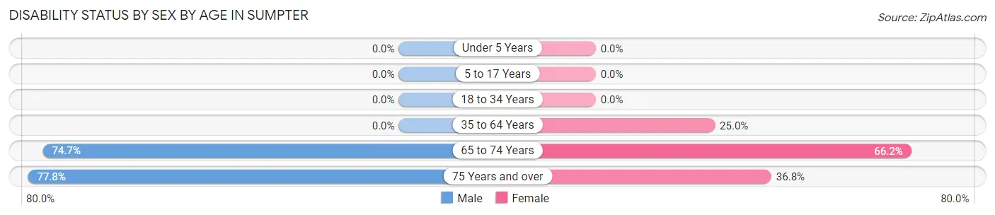 Disability Status by Sex by Age in Sumpter