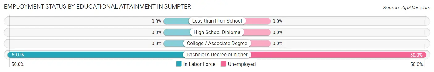 Employment Status by Educational Attainment in Sumpter