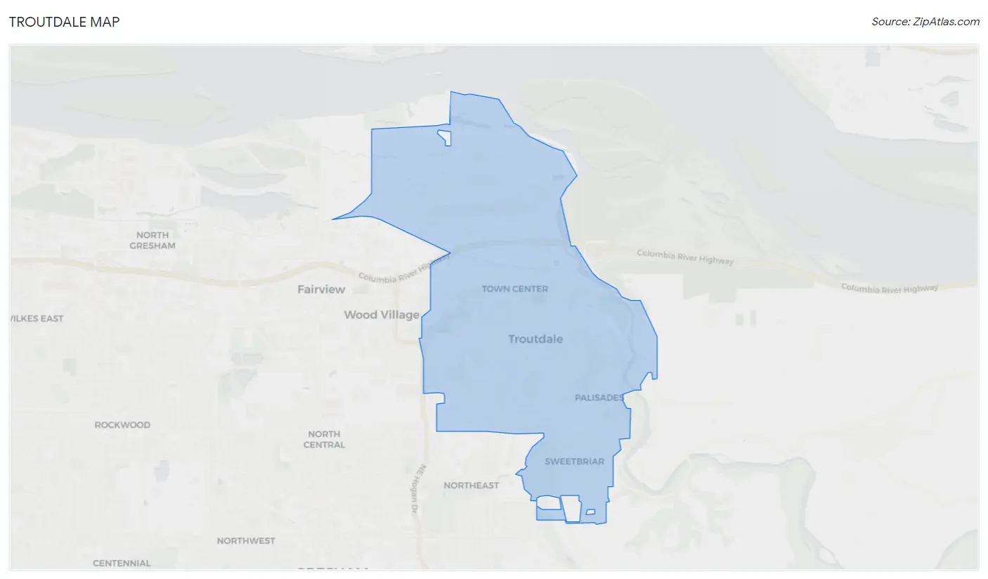 Troutdale Map
