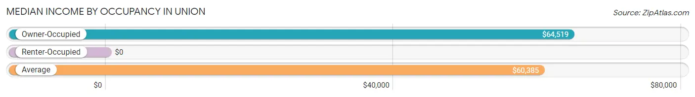 Median Income by Occupancy in Union