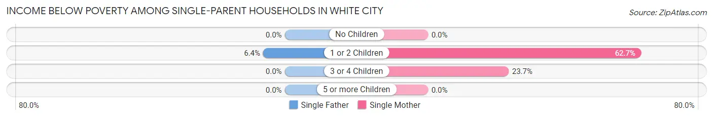 Income Below Poverty Among Single-Parent Households in White City